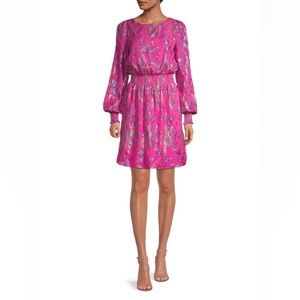 LILLY PULITZER Dress Cosita Smocked & Metallic-Print Dress 8